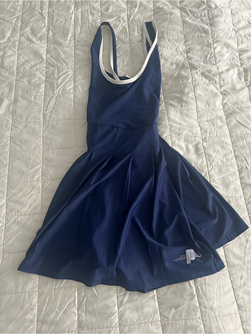 Prince Navy Dress with White Trim